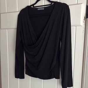 Elegant Black Drape Top